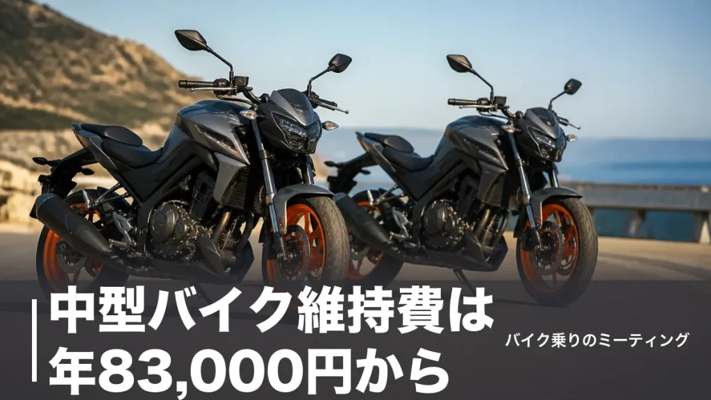 中型バイク維持費は年83,000円から｜250ccと320ccを公式価格で試算した差額のアイキャッチ画像