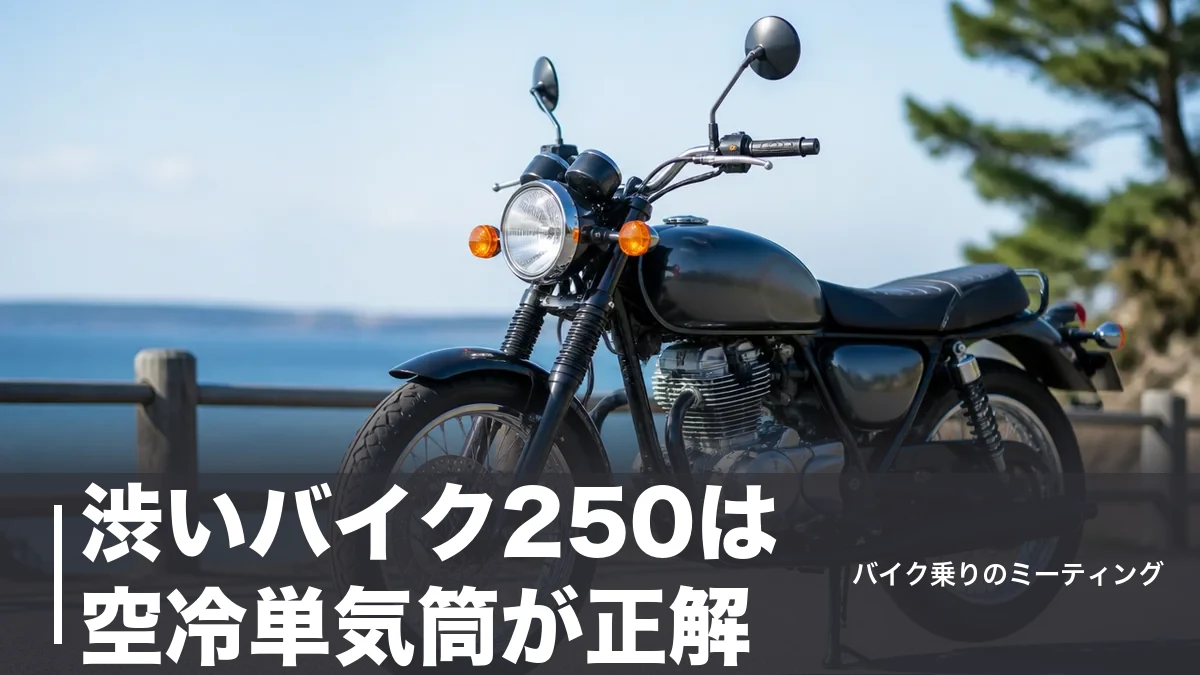 渋いバイク250は空冷単気筒が正解?現行4台を価格・143kgの軽さ・燃費で比較のアイキャッチ画像