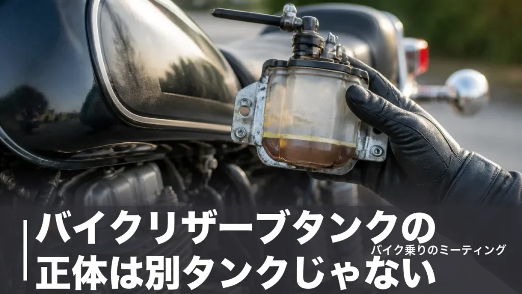 バイクリザーブタンクの正体は別タンクじゃない｜SR400は約3.0L残る仕組みと使い方のアイキャッチ画像
