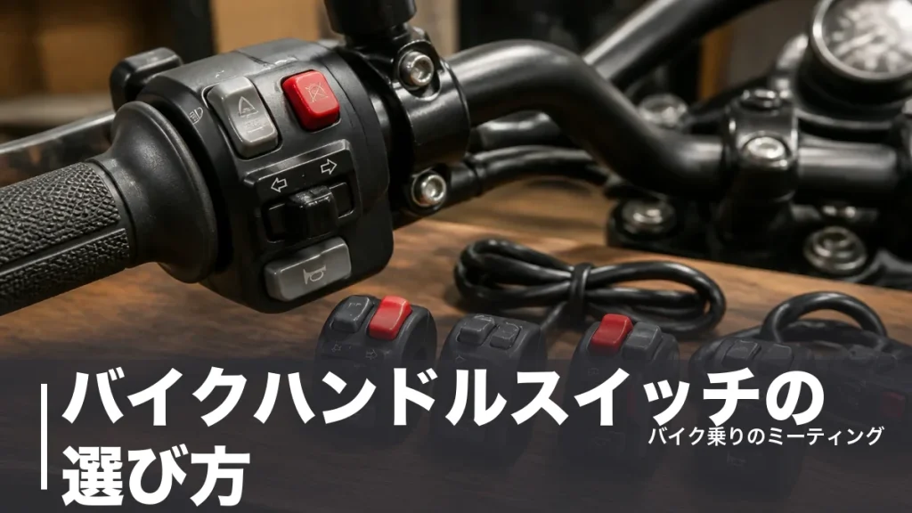 バイクハンドルスイッチの選び方｜22.2mm対応7製品を2,200円から公式価格で比較のアイキャッチ画像