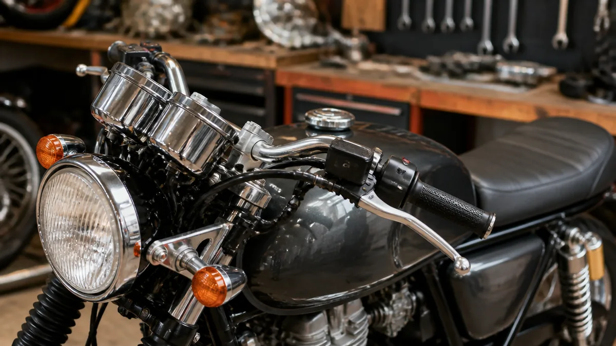 gb250 カスタムの第一歩はハンドル交換が近道の解説画像
