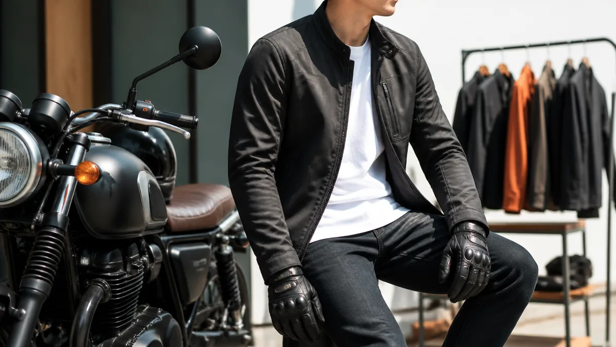 バイクコーデの正解は「街服に見えて中身はギア」の解説画像